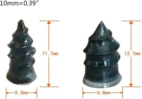 Band Reparatie Nagels - Punctie Kit - Band Punctie Reparatie - Hoge Verbindingssterkte - 10 Stuks - Zwart — afbeelding 5