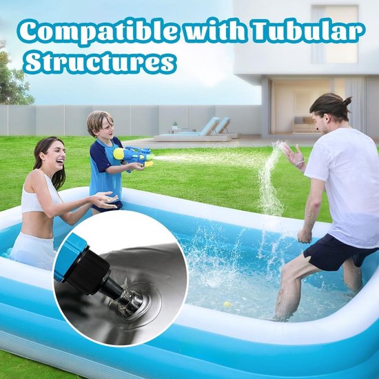 Adapter voor Compressor - Luchtpomp Adapter - Water Sporten - 6-in-1 Ontwerp - 15 x 10 x 4 cm — afbeelding 2