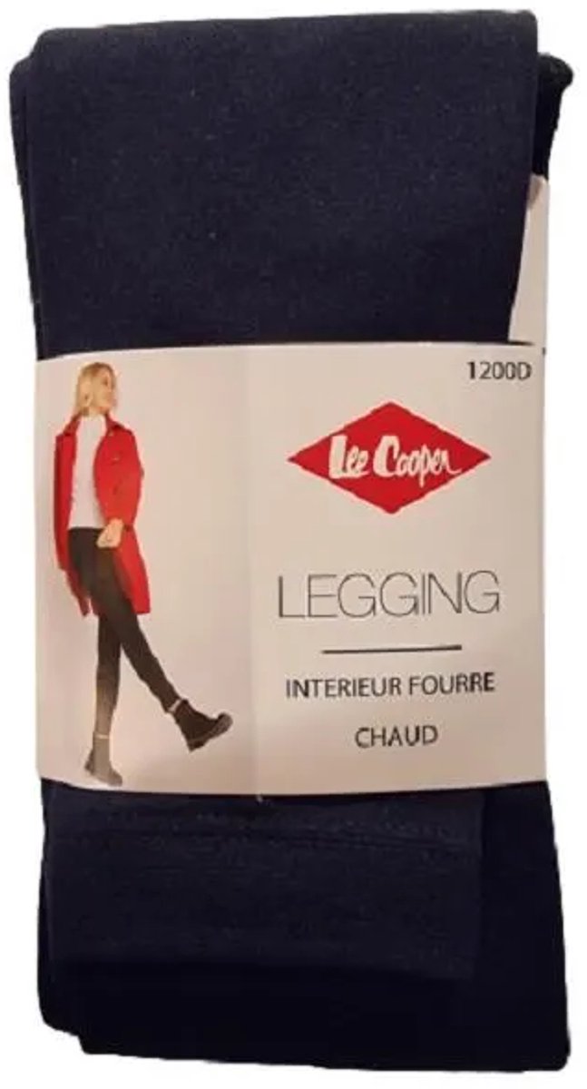 Lee Cooper Legging 1200 denier ondoorzichtige panty met warme, gevoerde binnenkant Marineblauw Maat XXL
