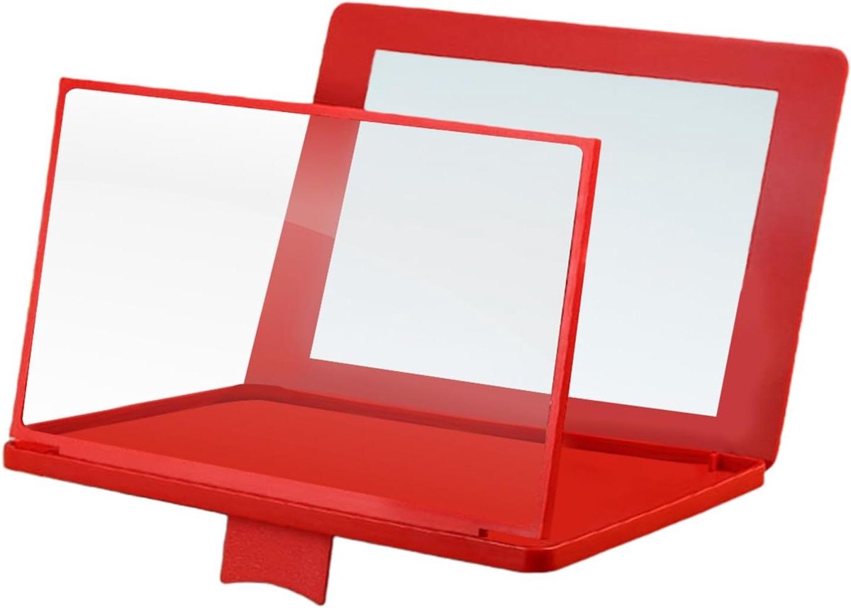 Schermvergroter Telefoon - HD Projector - Films Kijken - Verstelbare Hoek - 30 cm - Rood