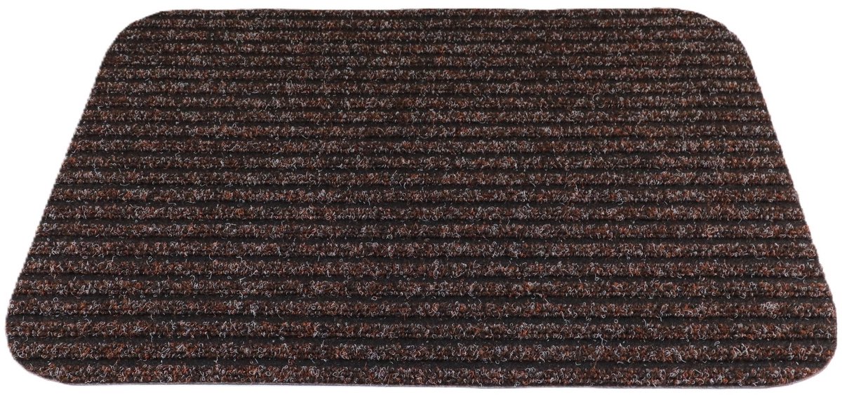 PRIMA - Heavy Duty - 2x - Deurmat - Schraapmat - Ribbel - donker bruin - zwart - 40x60cm - antislip