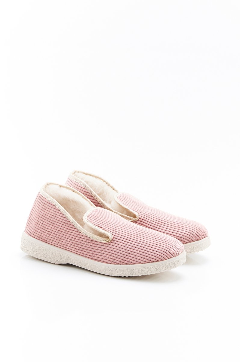 Damart - Charentaise pantoffels met ruit of effen Thermolactyl - Dames - Roze - 38