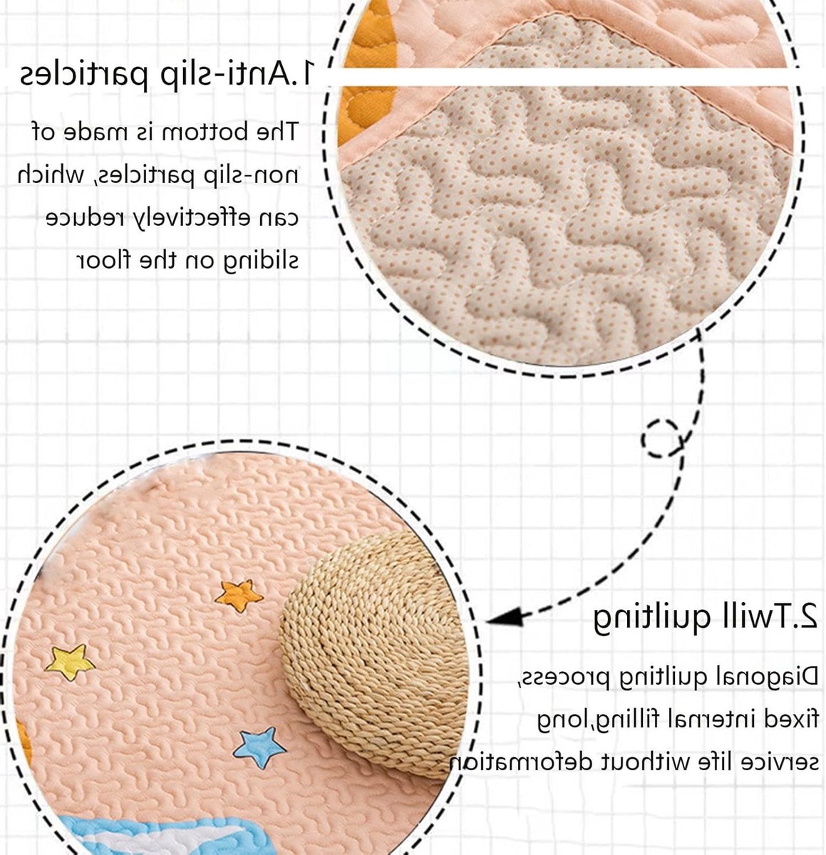 Comfortabele Katoenen Bankkussen voor Huisdieren - Urine Mat, Vochtbestendig en Eenvoudig Schoon te Maken, 90x90 cm
