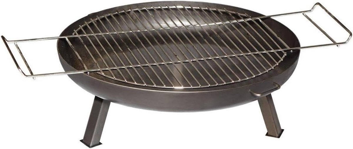 Vuurkorf rooster - Grillplaat - Buiten koken - Roestvrij staal - 60 tot 80 cm - Grijs