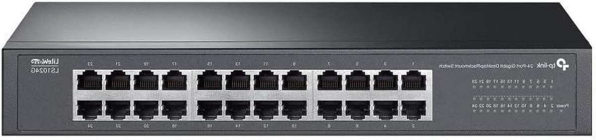 Netwerk Switch - Gigabit Switch - Netwerk Uitbreiding - 24 Poorten - Desktop Rackmontage - Zilver