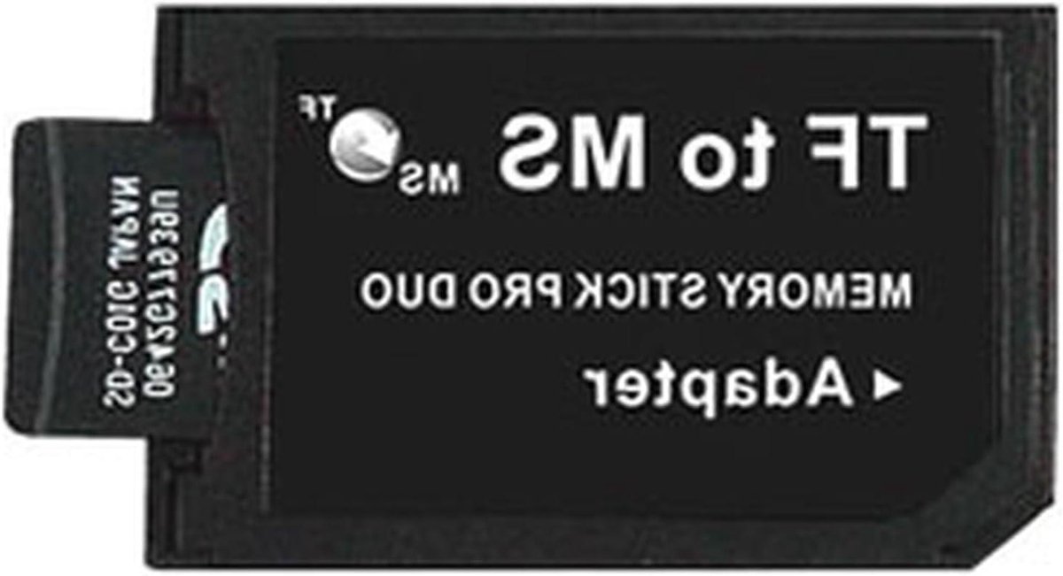 MicroSD naar Duo Adapter - Geheugenkaart Converter - Opslag Uitbreiden - Direct Bruikbaar - 1 Stuk - Zwart