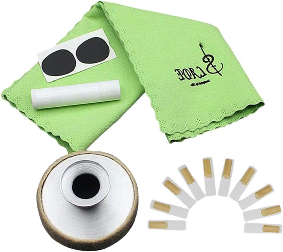 Saxofoon Onderhoudsset - Accessoires Set - Muziek Instrument Verzorging - 5 Delige Kit - Complete Set - Multicolor