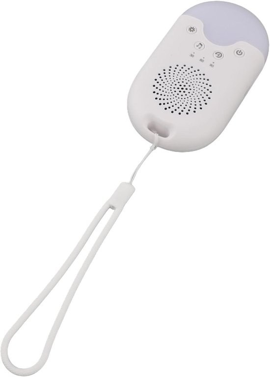 Draagbare Geluidsmachine - Witte Ruis Apparaat - Ontspannen Slapen - Met Kleurrijk Nachtlampje - 125x70x35mm - Wit — afbeelding 4