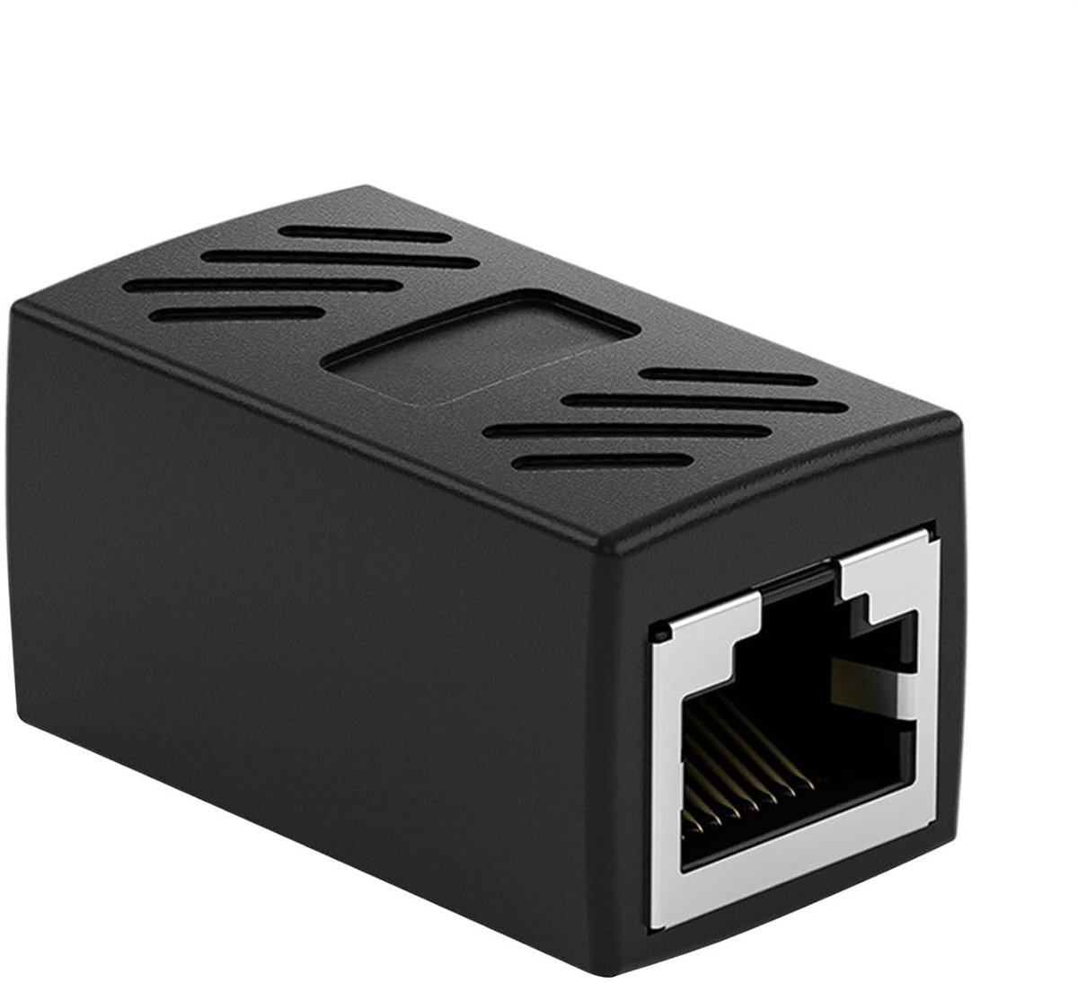 Ethernet Extender Adapter - Netwerk Kabel Verlenging - Netwerk Uitbreiding - Professioneel Afgeschermd - 3.1 cm - Zwart