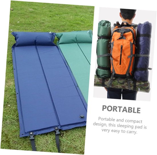 Kampeer Mat - Luchtbed Slaapmat - Buiten Slapen - Verbindbaar Ontwerp - 180x55cm - Diverse Kleur — afbeelding 3