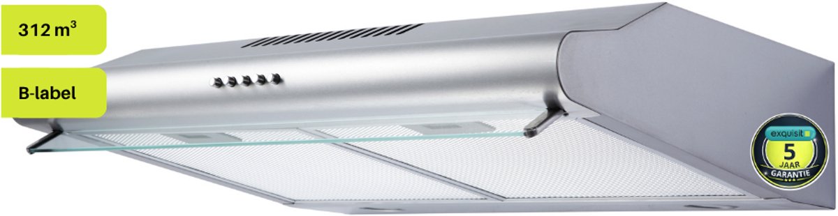 Bol.com Exquisit UBH20MIINOX - Afzuigkap - Onderbouw - 60cm aanbieding