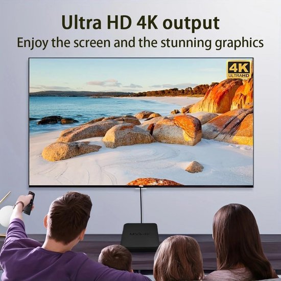 Smart TV Box Android 14.0 4K Ultra HD Streaming Media Player met WiFi 6 en Bluetooth — afbeelding 5