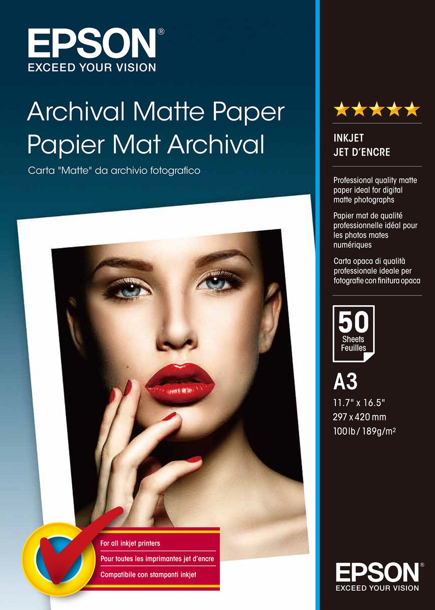 Epson C13S041344 Archiefpapier - A3 / 192g/m / Mat