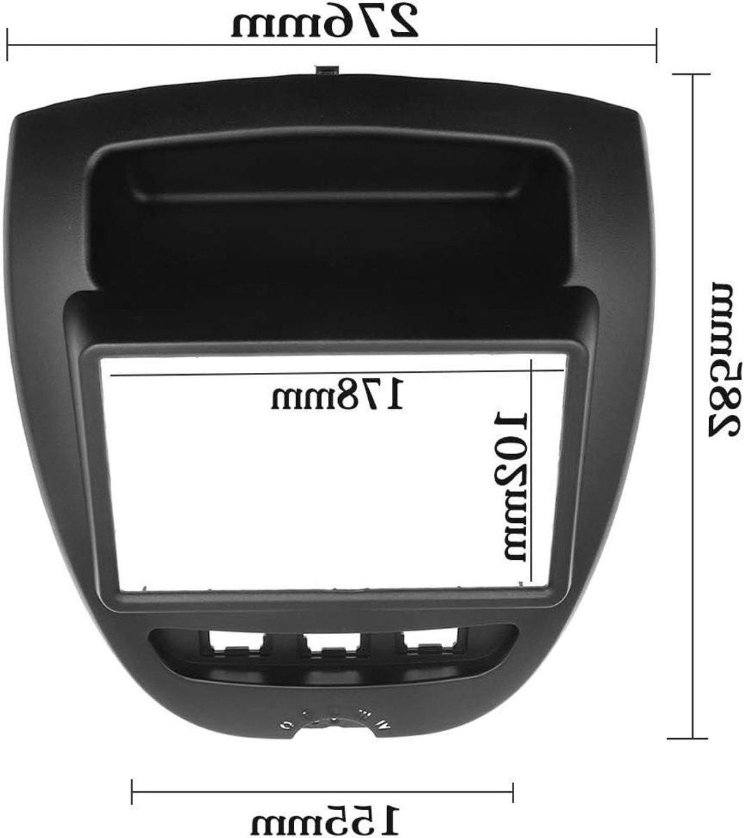 Auto Stereo Frame - Radio Paneel - Auto Interieur - Nauwkeurige Pasvorm - 7 Inch - Zwart