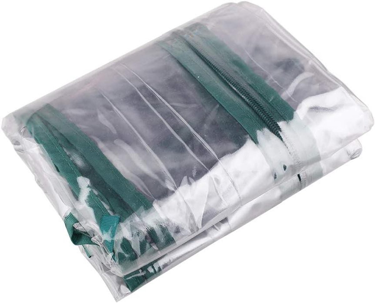 Vervangende Kweekkas Dekking - Tuinkas Cover PVC - Planten Beschermen - Met Rits Deur - 69x49x187cm - Transparant
