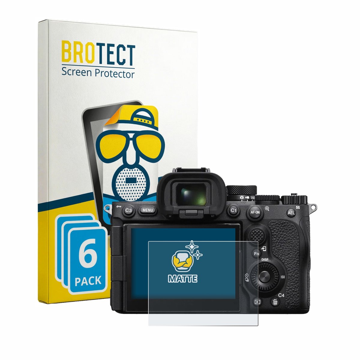 BROTECT - Screenprotector voor Sony Alpha 7R VI - Folie Beschermfolie matte 6 Stuks
