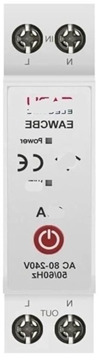 Intelligente Stroomonderbreker - Slimme Schakelaar - Energie Monitoring - Spraakafstandsbediening - 32 Ampère - Wit
