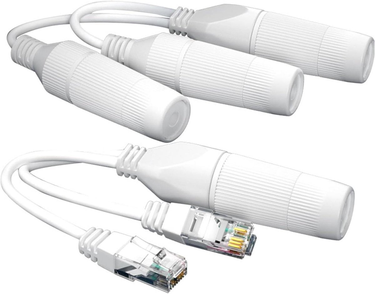 Ethernet Splitter - Netwerk Kabel - Internet Delen - Waterdicht Ontwerp - 1 naar 2 Poorten - Wit