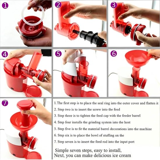 Dessertmaker - IJs machine - Zelf ijs maken - Gezonde traktaties - 500ml - Zwart — afbeelding 4