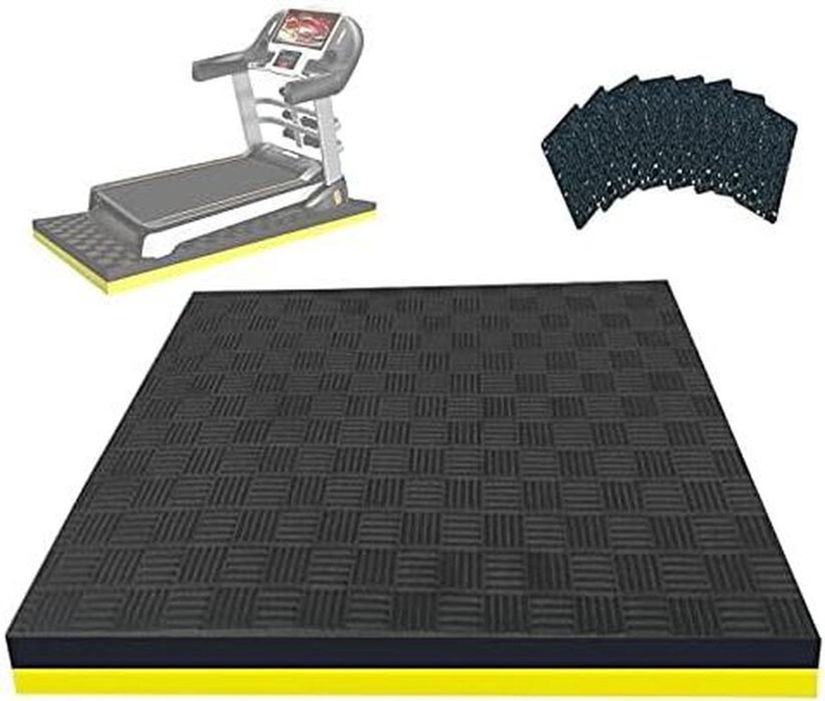 Fitnessapparatuur Mat - Vloerbeschermer Loopband - Bescherming Fitnessapparaten - Schokabsorberend EVA Materiaal - Niet gespecificeerd - Zwart