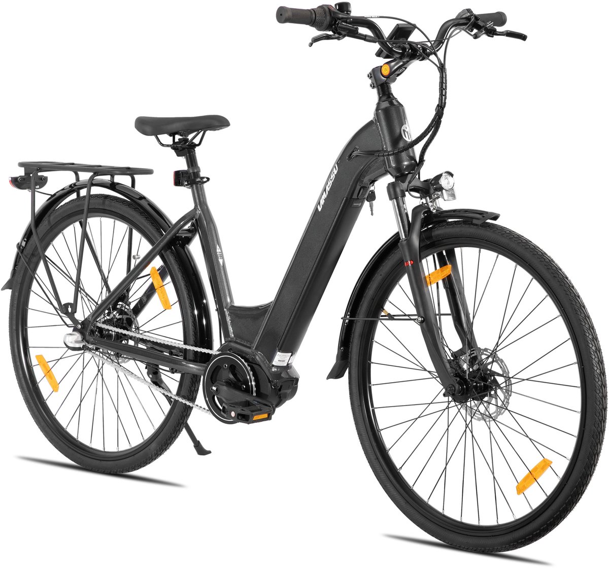 HILAND Overstreet E-Bike Dames - 28 inch - Hydraulische Schijfremmen - 3 Speed Naafversnelling - 250W - 10.4Ah Accu - Lage Instap