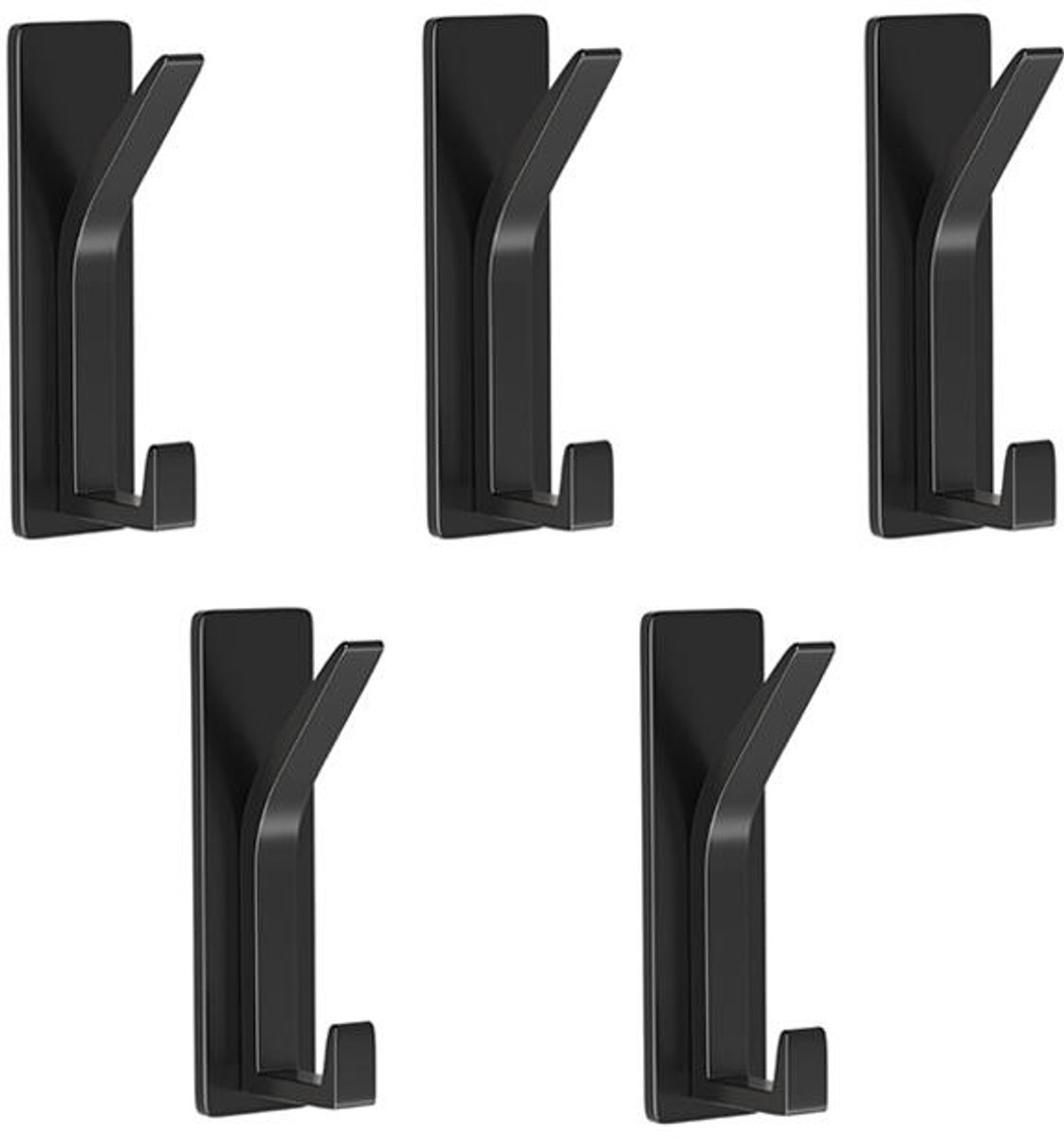 Ophanghaken - 5 Stuks - Muurhaken - Aluminium - Zelfklevende Kapstokhaken - Opplakhaken - 