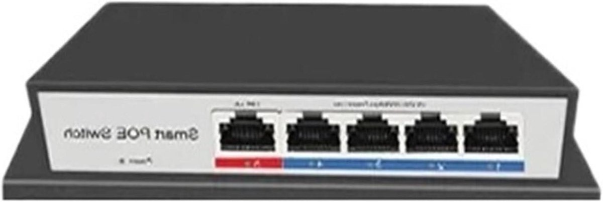 Netwerk Switch - PoE Hub - Apparaten Verbinden - 1000 Meter Bereik - 16 Poorten - Zwart