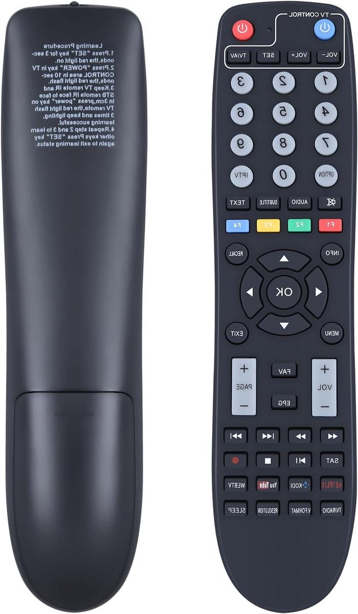 Afstandsbediening - Universele Controller - TV Bediening - Direct Klaar Voor Gebruik - 10 x 5 x 2 cm - Zwart