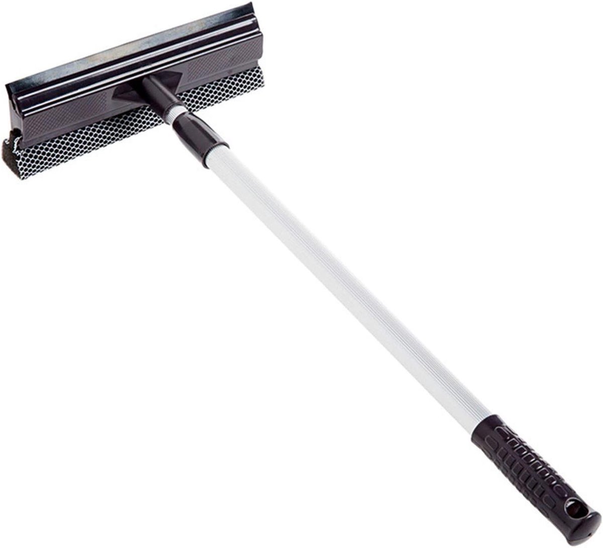 Uitschuifbare Raamwisser - Glasreiniger - Ramen Zemen - 2-in-1 Spons en Rakel - 55-95 cm - Zwart