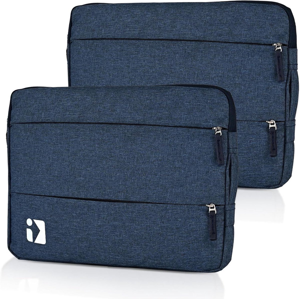 Laptophoezen Set - Notebook Bescherming - Dagelijks Gebruik - Waterdicht Nylon Materiaal - 39 cm - Donkerblauw