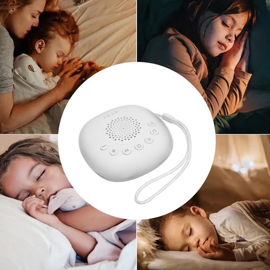 Geluidsmachine Witte Ruis - Slaaphulpmiddel Draagbaar - Rustgevend Slapen - USB Oplaadbaar - Compact Ontwerp - Wit — afbeelding 4