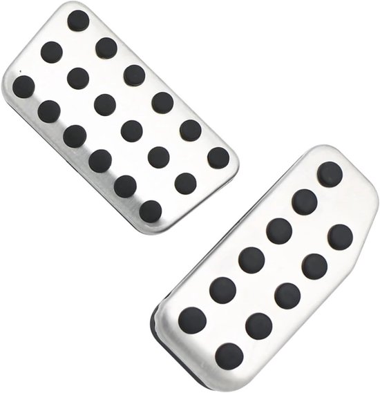 Pedaal Covers - Auto Interieur - Verbeter Rijervaring - Antislip Rubber - 1 Set - Zilver Zwart — afbeelding 4