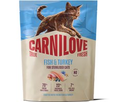 Carnilove True Fresh Cat Dry Fish & Turkey for Sterilised Adult All Breeds 400 g