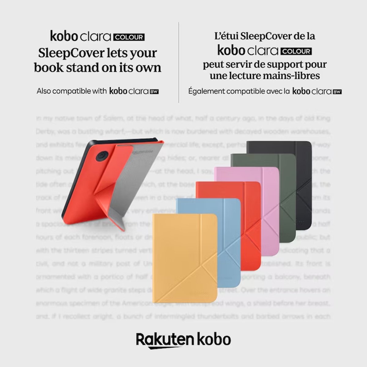 Kobo Clara Colour / BW Hoes voor eReader - SleepCover - Blauw - Ingebouwde standaard – foto 3
