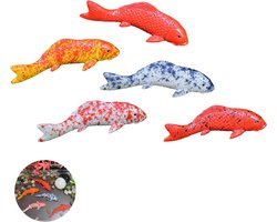5 Stuks Drijvende Kunstmatige Goudvissen - Aquarium decoratie - Natuurlijke Bewegende Nepvissen Voor Aquarium - Kunstmatige vis - kleurrijke en realistische - Realistische hars ornamenten voor vistank landschapsarchitectuur - voor Aquariumdecoratie
