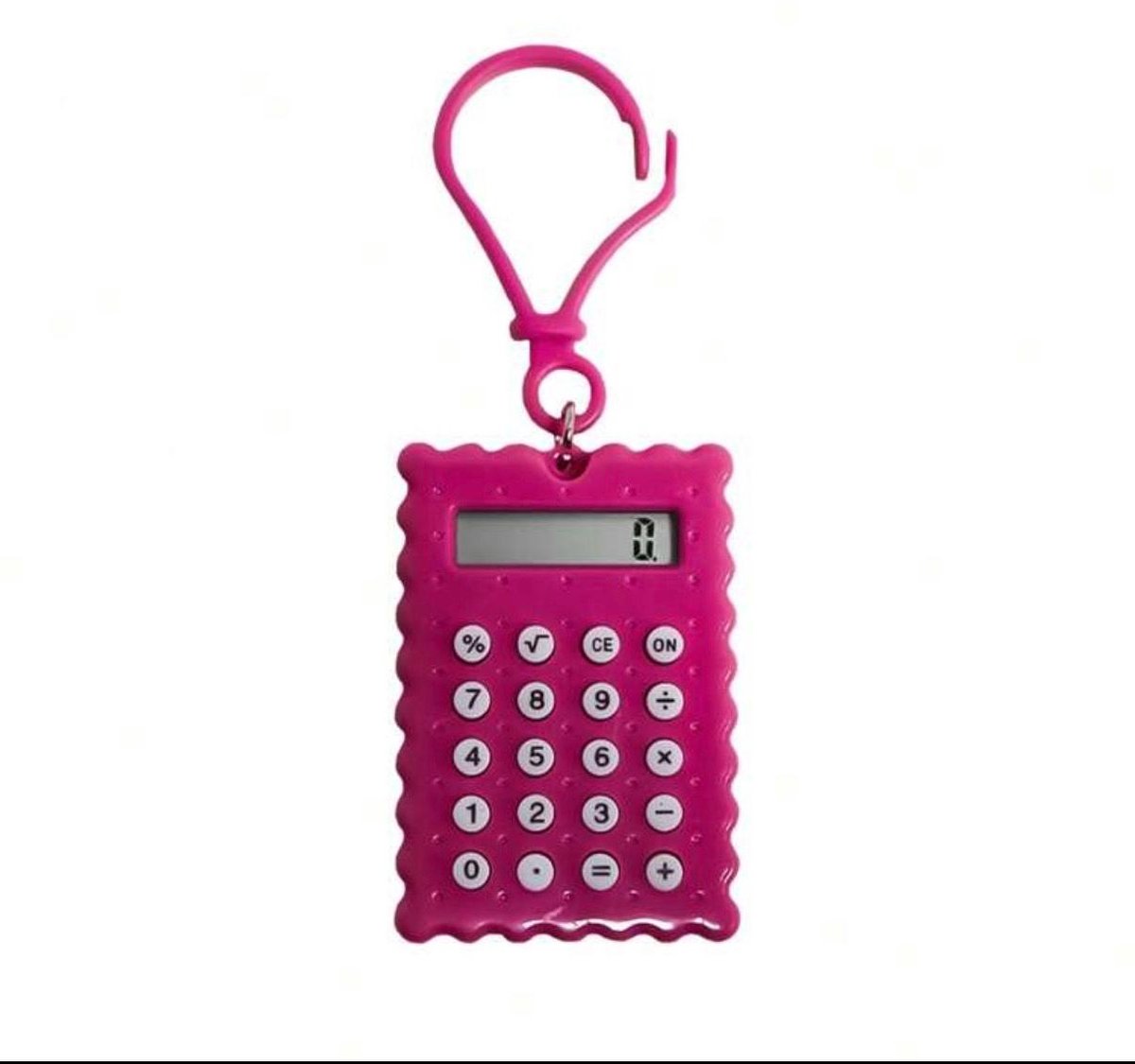 MedCalC Mini Rekenmachine Sleutelhanger Roze – Kawaii Koekjesdesign – Schattige Calculator voor Verpleegkundigen, Zorgmedewerkers, Studenten en kinderen – Leuk Cadeau Zorg, Schooltas, Etui of Sleutelbos