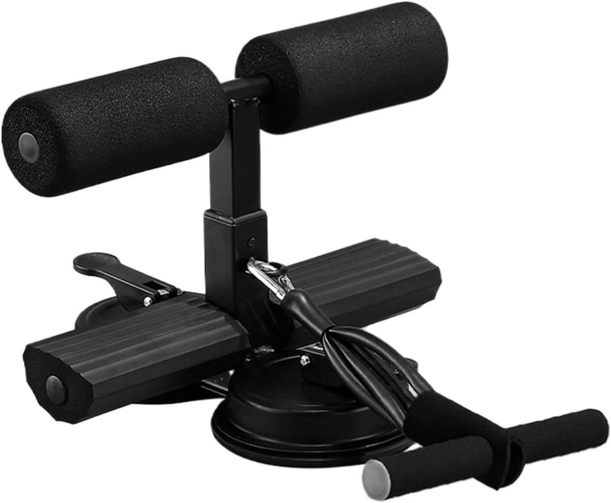 Situp Hulp - Fitness Tool - Thuistraining Buikspieren - Dubbele Zuignappen - Verstelbare Hoogte - Zwart