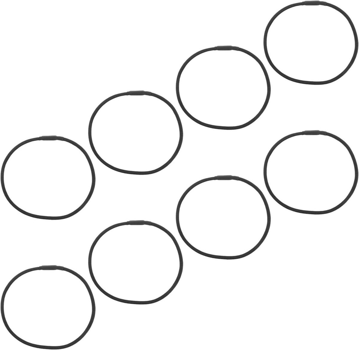 Microfoon Elastiek - Rubberen Ring - Opname Verbeteren - Universele Pasvorm - 8 Stuks - Zwart