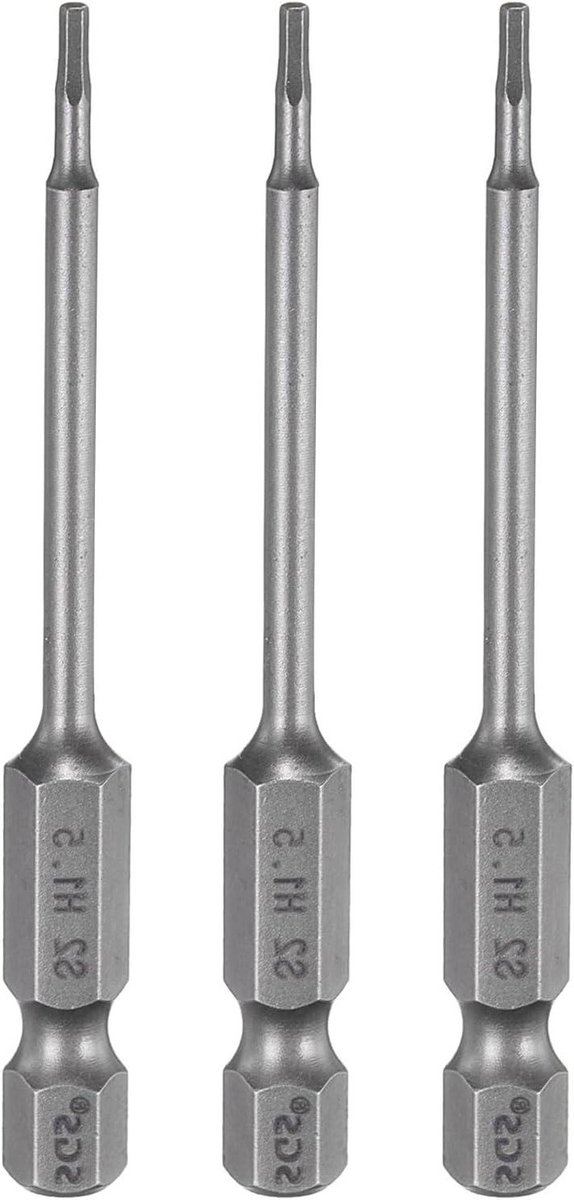 SnelShoppen - Schroevendraaier Set H1.5, 1/4 Inch Plat, 100mm Lang, Magnetische Socket Wrench, S2 Staal, Bit Set voor Industrieel Gebruik