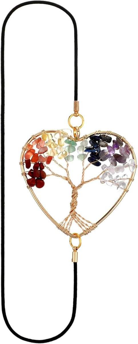 Elastische boekenleggers in vintage stijl met hart, chakra en levensboom - Perfect boekenaccessoire en cadeau voor lezers van alle leeftijden