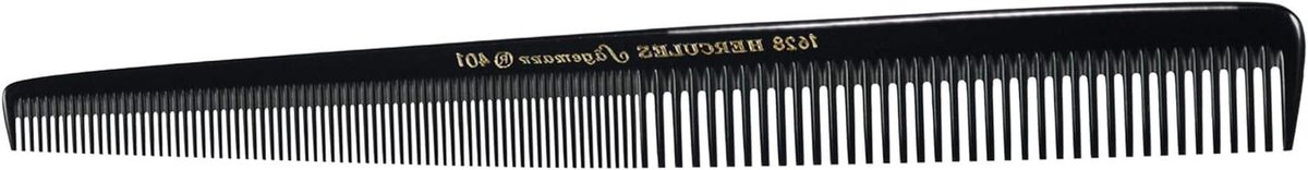 Gezichtskam Professioneel - Tondeuse Kam - Haar Precisie Knippen - Handgemaakt Eboniet - 19 cm - Zwart
