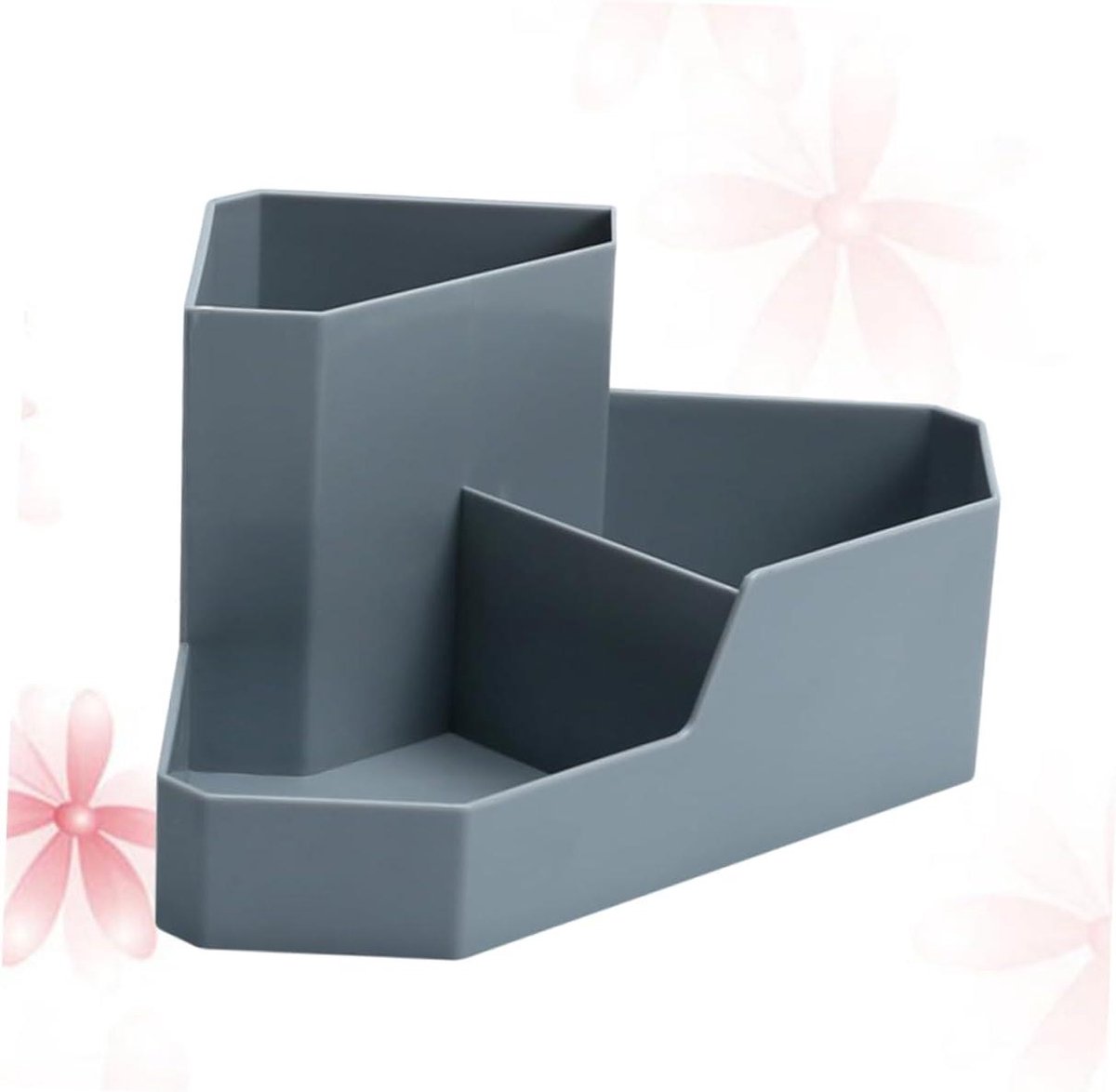 Cosmetica Opberger - Make-up Organizer - Bureau Organisatie - Draagbaar Ontwerp - 22 cm Lengte - Grijs