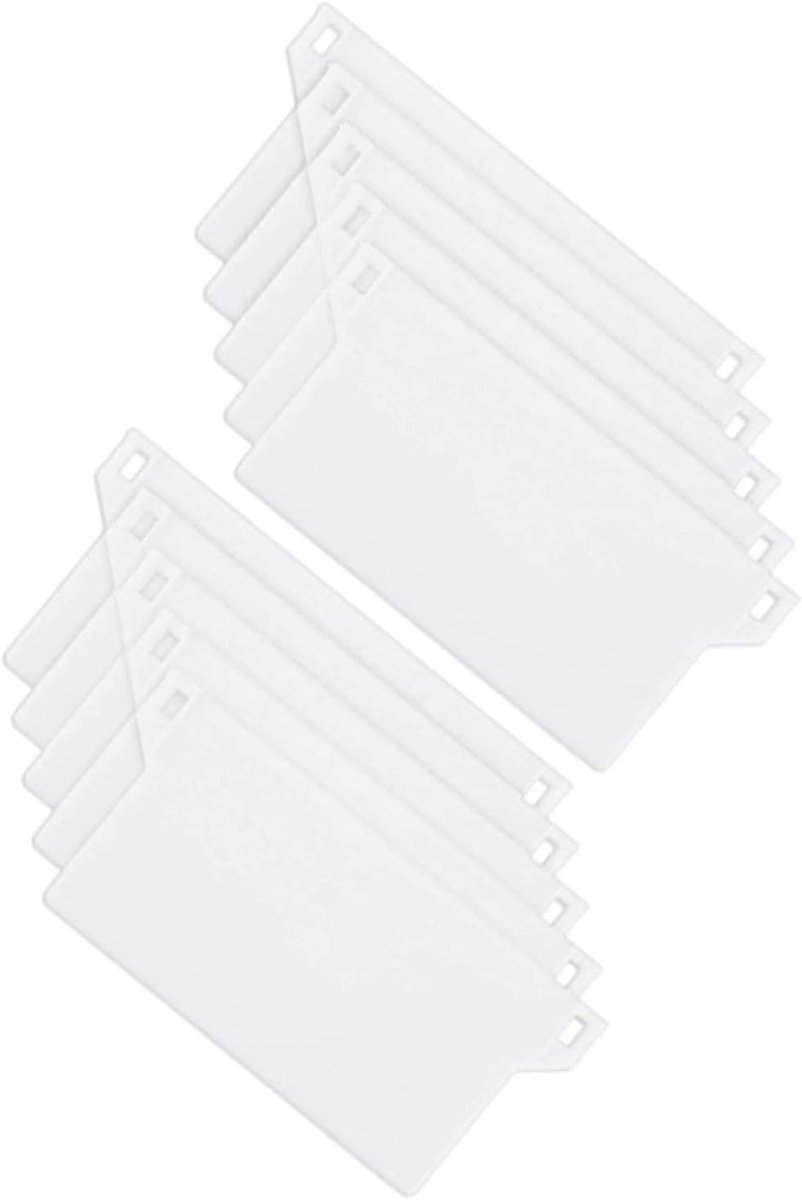 Bodemplaten Verticale Lamellen - Onderdelen Set - Rechte Lamellen Houden - 127mm Breed - 10 Stuks - Wit
