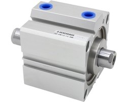 Dubbele Stang Cilinder - Luchtcilinder Pneumatisch - Industriële Automatisering - Compact Ontwerp - 25mm Boring - Zilver