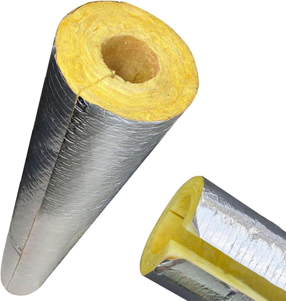 Buisisolatie Schuimbuizen - Isolatiepijp Schuim - Energie Besparen - Zelfklevend Aluminiumfolie - 43 mm x 50 mm - Zwart