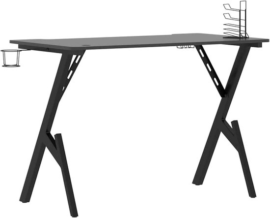 Gaming bureau - PC tafel - Comfortabel gamen - Ergonomisch Y-frame - 110 x 60 cm - Zwart van Merkloos — afbeelding 5