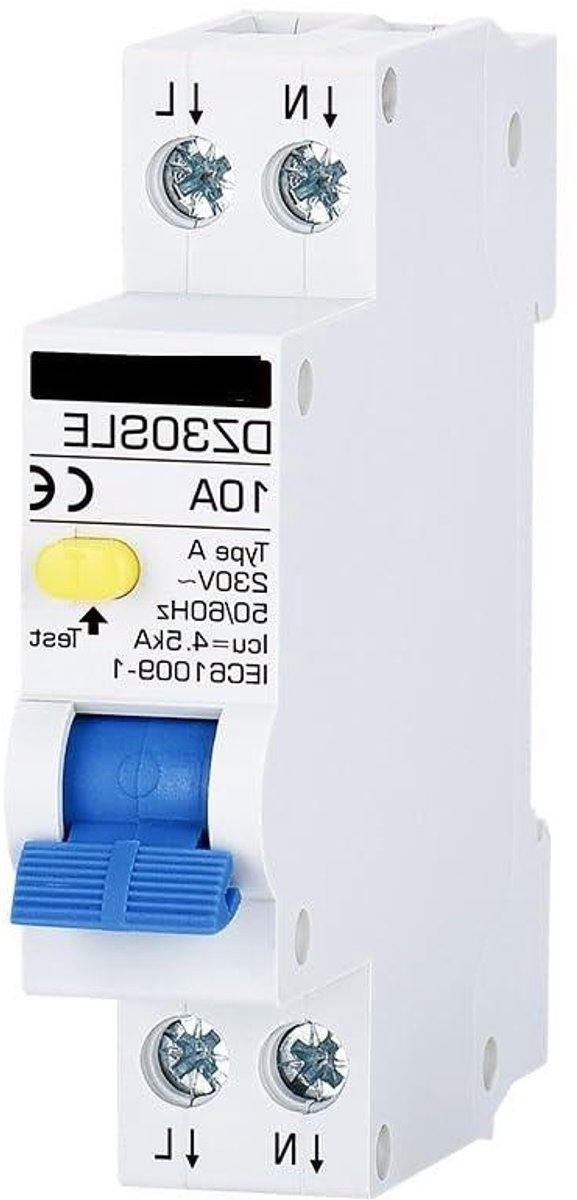 Aardlekschakelaar - Lekstroombeveiliging - Veiligheid Elektrisch - Snelle Uitschakeling - 30MA - Grijs