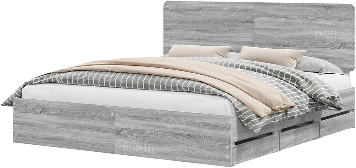 Bedframe met lade - Slaapkamer meubel - Opgeruimd slapen - Verborgen opbergruimte - 200 x 