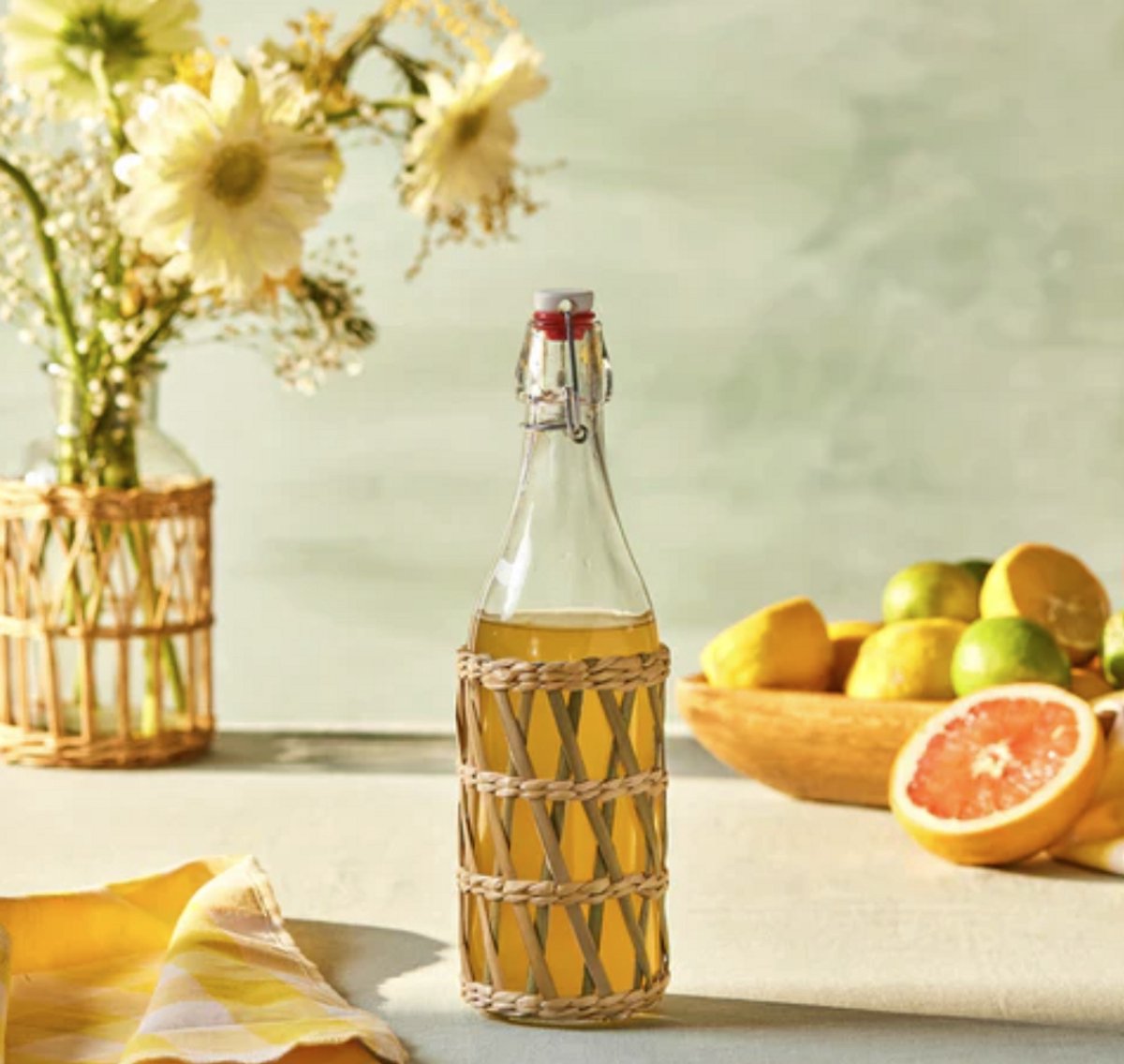 Karaca Waven Glazen Fles 783 ml – Cream – Waterfles / Karaf – Modern Design – Herbruikbaar Glas