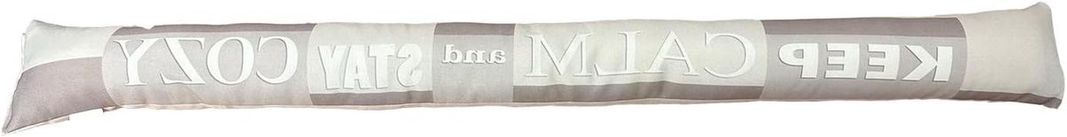 Tochtstopper Deur - Windstopper Mat - Warmte Binnen Houden - Met Spreuk - 95 x 12 cm - Grijs